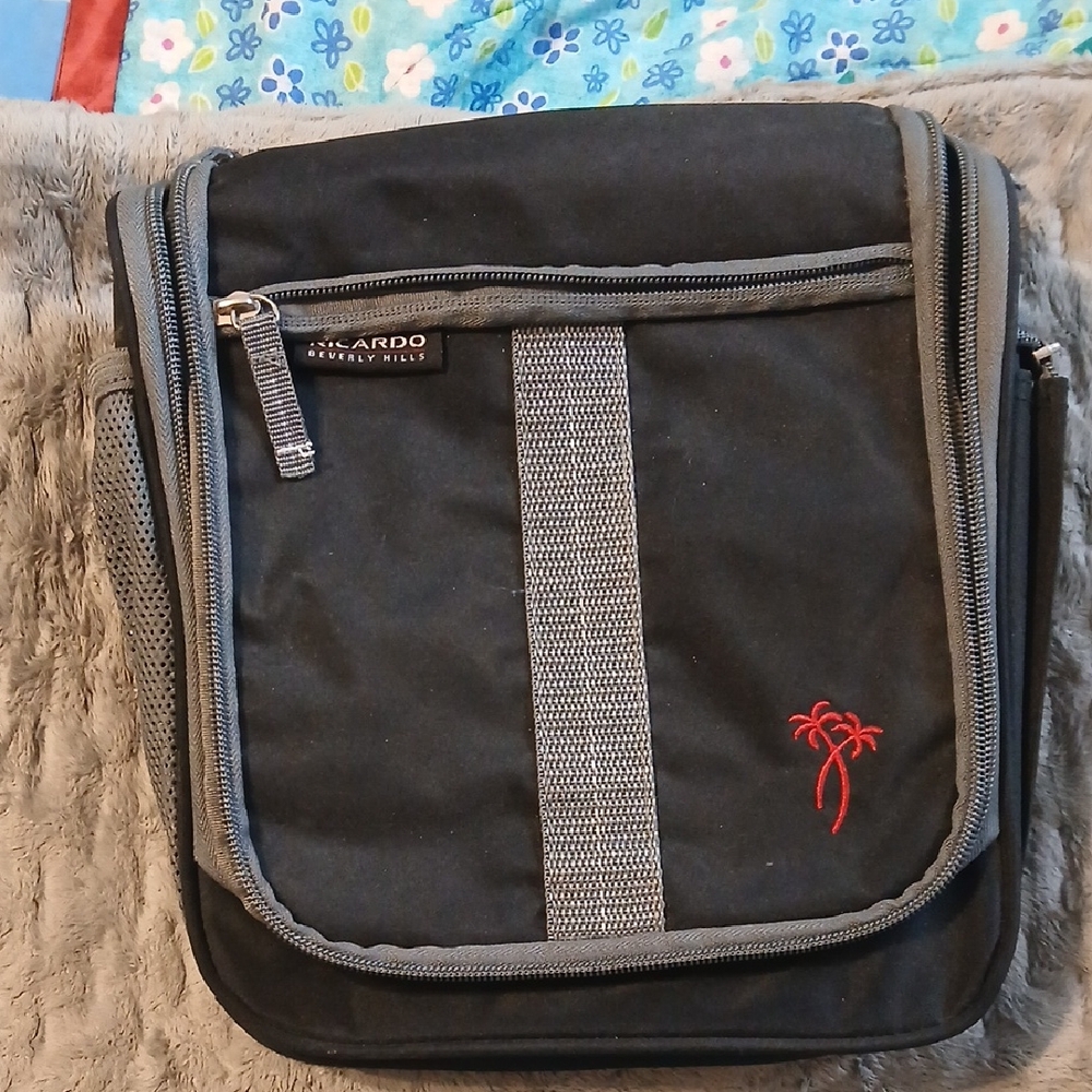 Ricardo Beverly Hills Men's Stylish Black and Gray Messenger Bag
